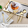 Karaca Orion 30-Piece 18/10 Stainless Steel Shiny Gold Cutlery Set for 6 People - 153.03.08.1902