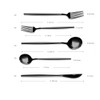 Karaca Orion 30-Piece Shiny Black Cutlery Set for 6 People - 153.03.08.1906