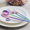 Karaca Orion 30-Piece 18/10 Stainless Steel Rainbow Cutlery Set for 6 People - 153.03.08.1908