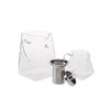 Karaca Giza Borosilicate Glass Teapot Set with Stainless Steel Strainer - 450ml and 1.5L - 153.03.08.2334