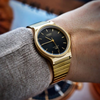 Casio Unisex 3-Hand Watch - Brown / Gold Plated | MQ-24GA-1ADF