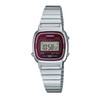 Casio Vintage Digital Women Metal Watch - Burgundy / Silver | LA670WA-4DF