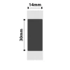 NIIMBOT ES14×30-210 Silver 14×30mm Thermal Transfer Labels - 210 Labels/Roll | ES14*30-210SILVER