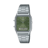 Casio Unisex Vintage Analog-Digital Watch - Green / Silver | AQ-230A-3AMQYDF