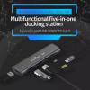 BlueEndless USB-C 3-Port USB-A 3.0 Hub + SD/TF Card Reader | BS-HC501C3