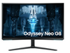 Samsung 32" Odyssey Neo G8 QLED 4K UHD Curved Gaming Monitor, Black & White | LS32BG850NMXUE