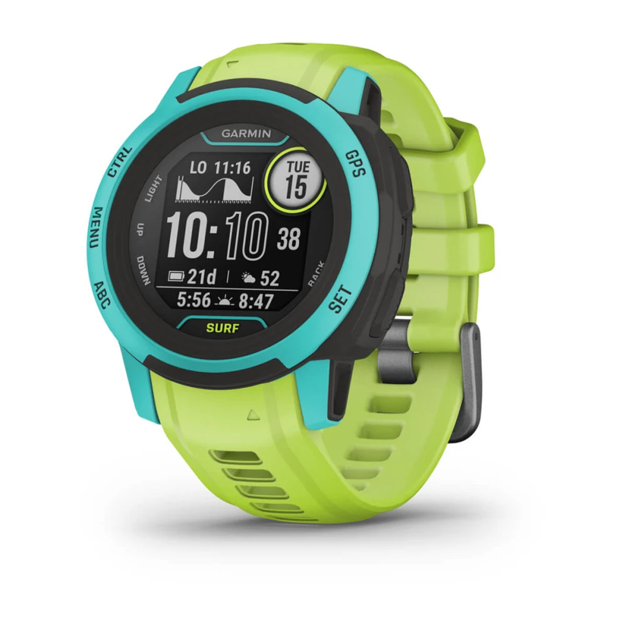 Garmin Instinct 2S Solar Surf Edition GPS Smart Watch with Waikiki