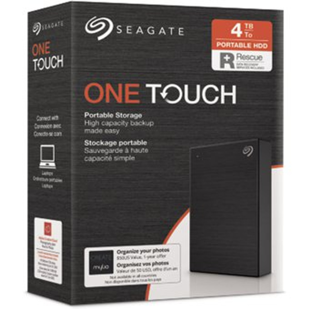 Seagate 4TB One Touch Desktop External Hard Disk, Black, AYOUB COMPUTERS