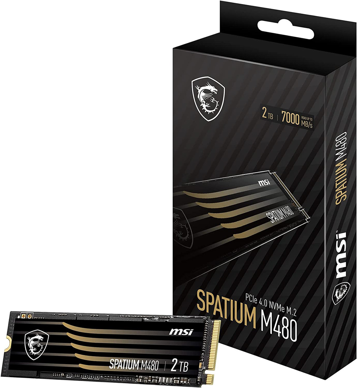 MSI SPATIUM M480 2TB PCIe 4.0 NVMe M.2 SSD – High-Speed