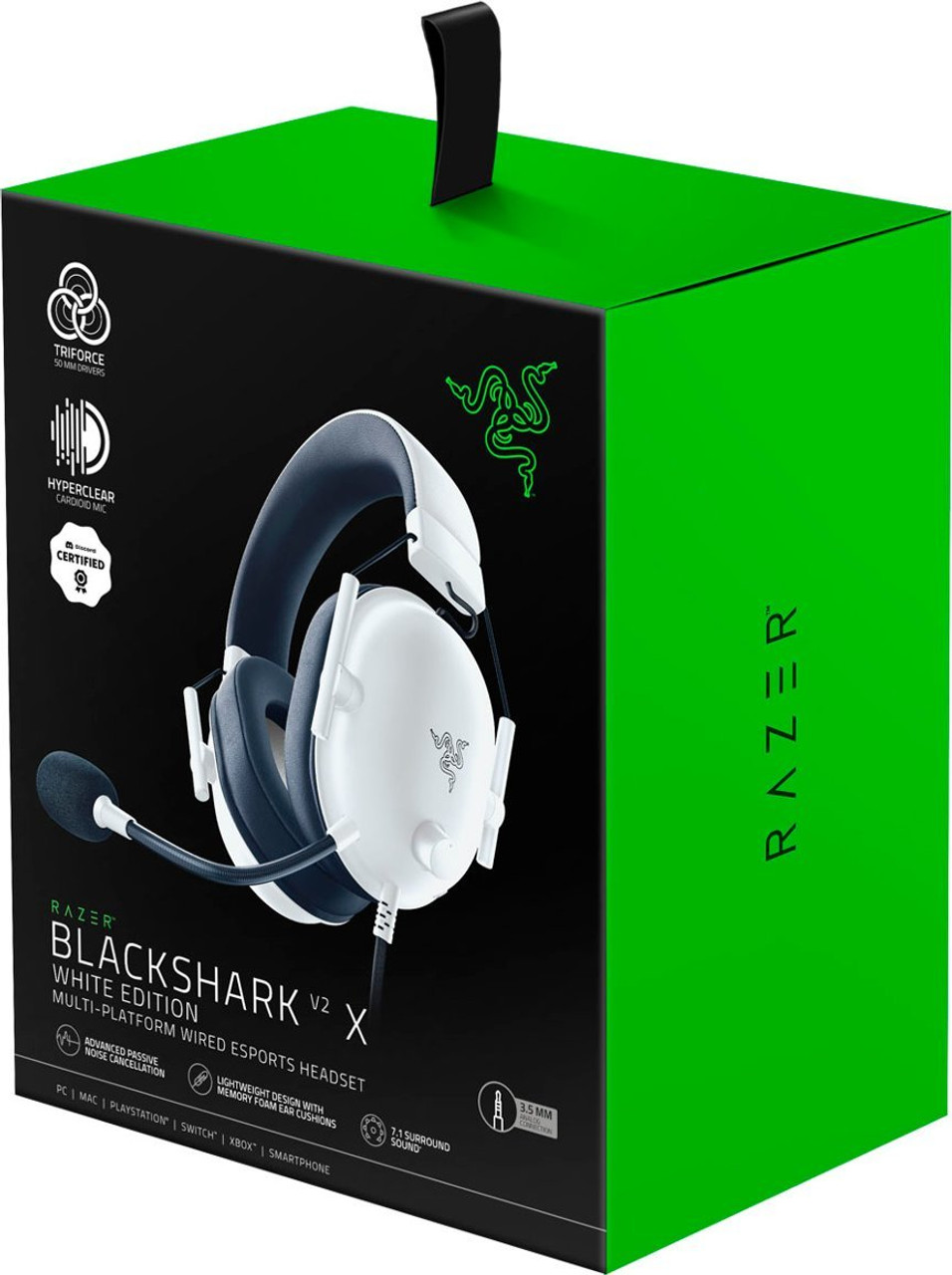 Razer BlackShark V2 X Wired 7.1 Surround Sound Gaming Headset Black With  Cleaning Kit Bolt Axtion Bundle Like New 