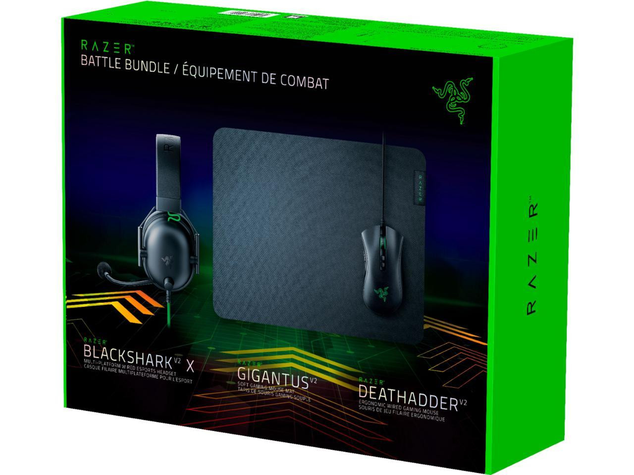  Razer Next Level Gaming Bundle - Kraken X Lite Wired Headset,  DeathAdder Essential Wired Mouse, and Gigantus V2 Medium Mouse Mat : Video  Games