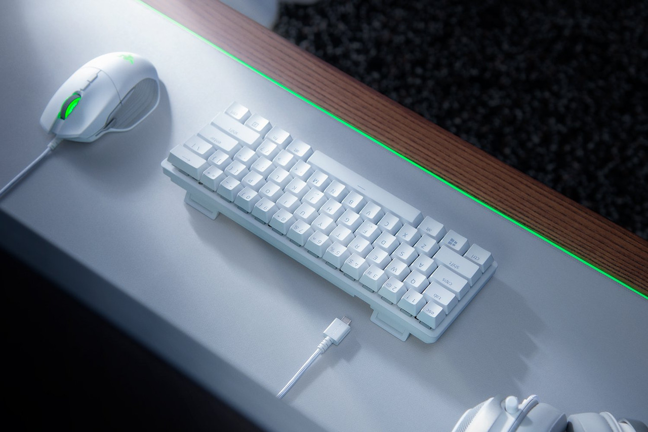 Razer Huntsman Mini White Gaming Keyboad (Purple Switch) | RZ03