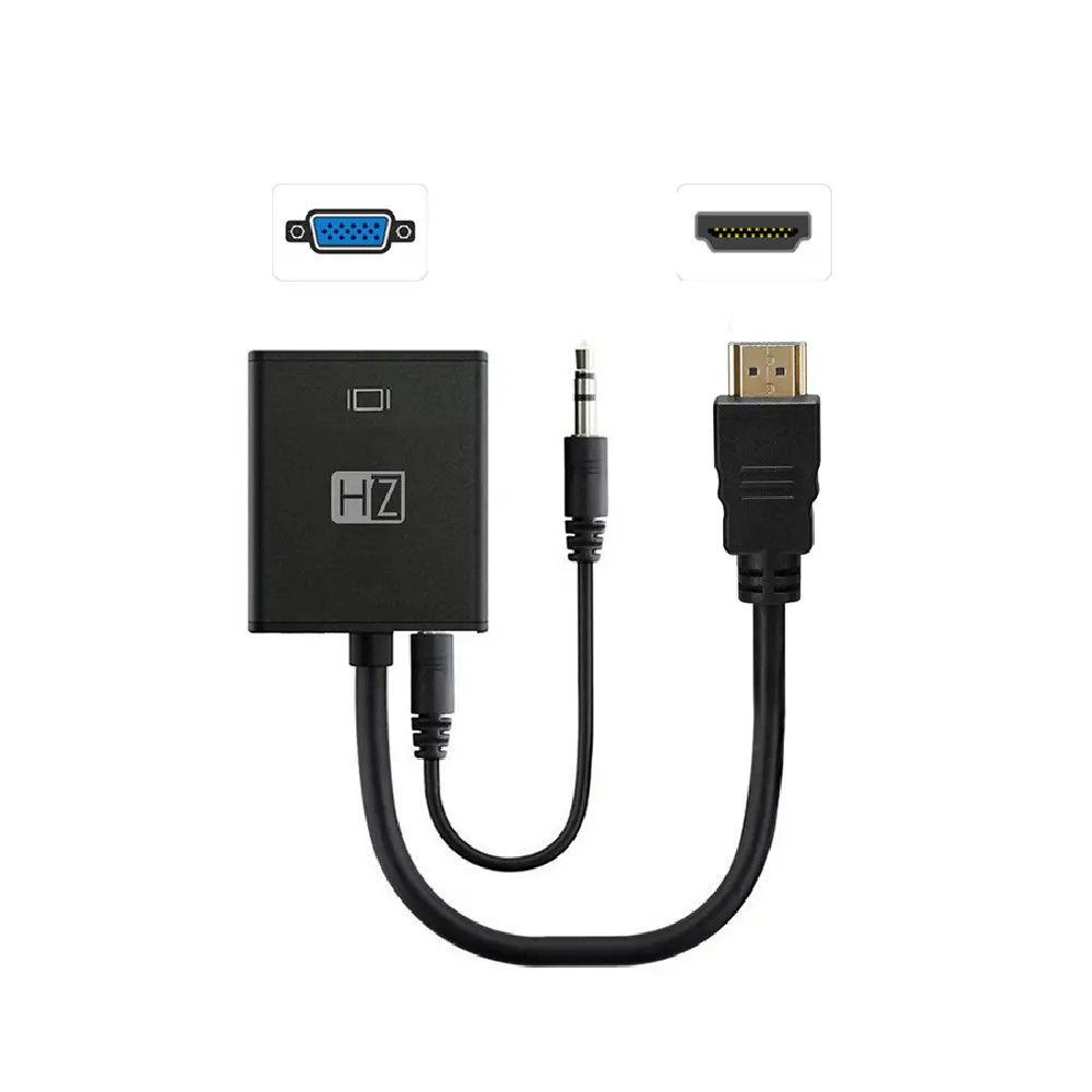 HEATZ HDMI TO VGA Adapter , Black ZT22 AYOUB COMPUTERS LEBANON