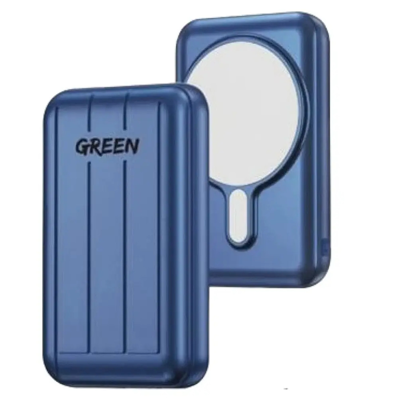 Green Magsafe Power Bank, 10,000mah Blue 15W Type-C & USB, Blue