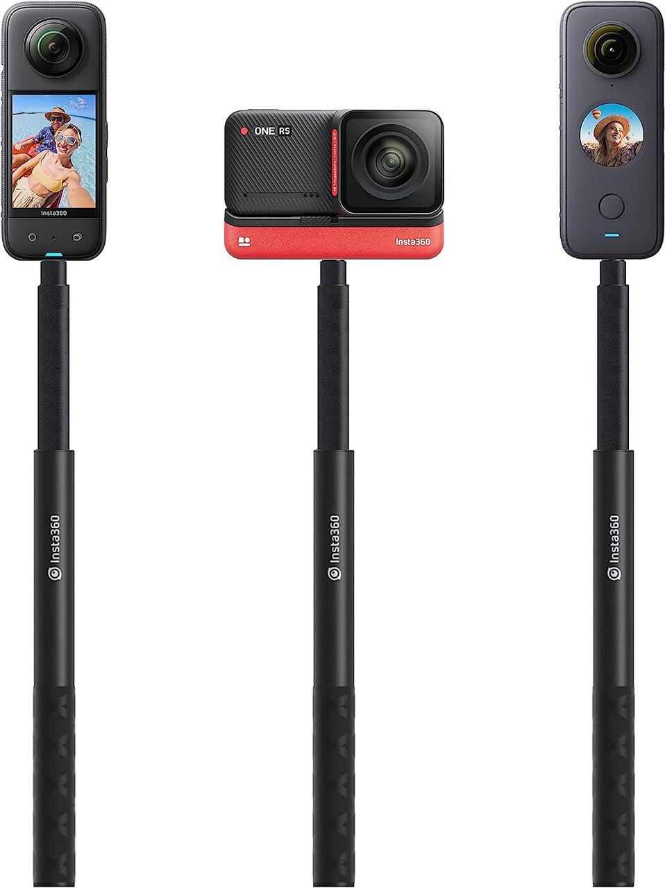 Perche à selfie invisible 200 cm compatible avec Insta360 ONE X3 X2 RS R GO  2