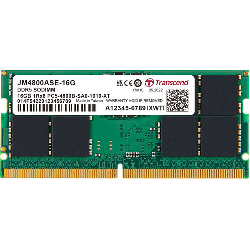 Transcend Memory Laptop DDR5, 16GB Transcend 4800Mhz | JM4800ASE