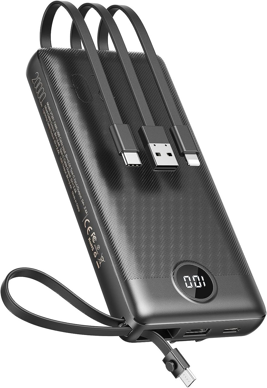 VEEKTOMX 20000mAh Power Bank with Built in Cables | VT201 | AYOUB ...