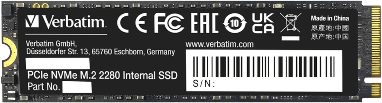 DISQUE DUR INTERNE SSD Verbatim Vi7000G PCIe NVMe™ M.2 - 2To