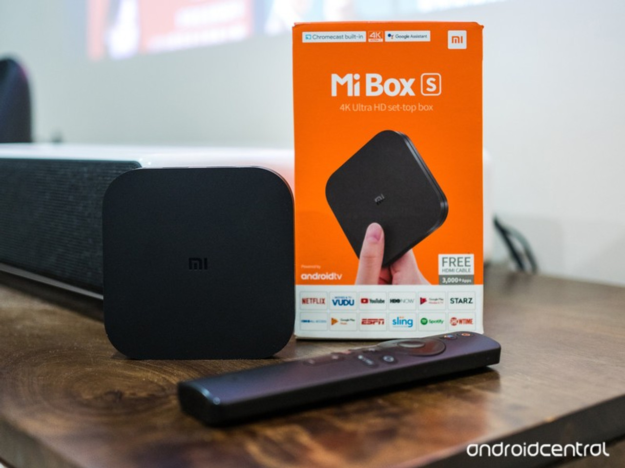 Xiaomi Mi Box 4K Ultra HDR Android TV Box Voice Search Remote Smart Media  Player