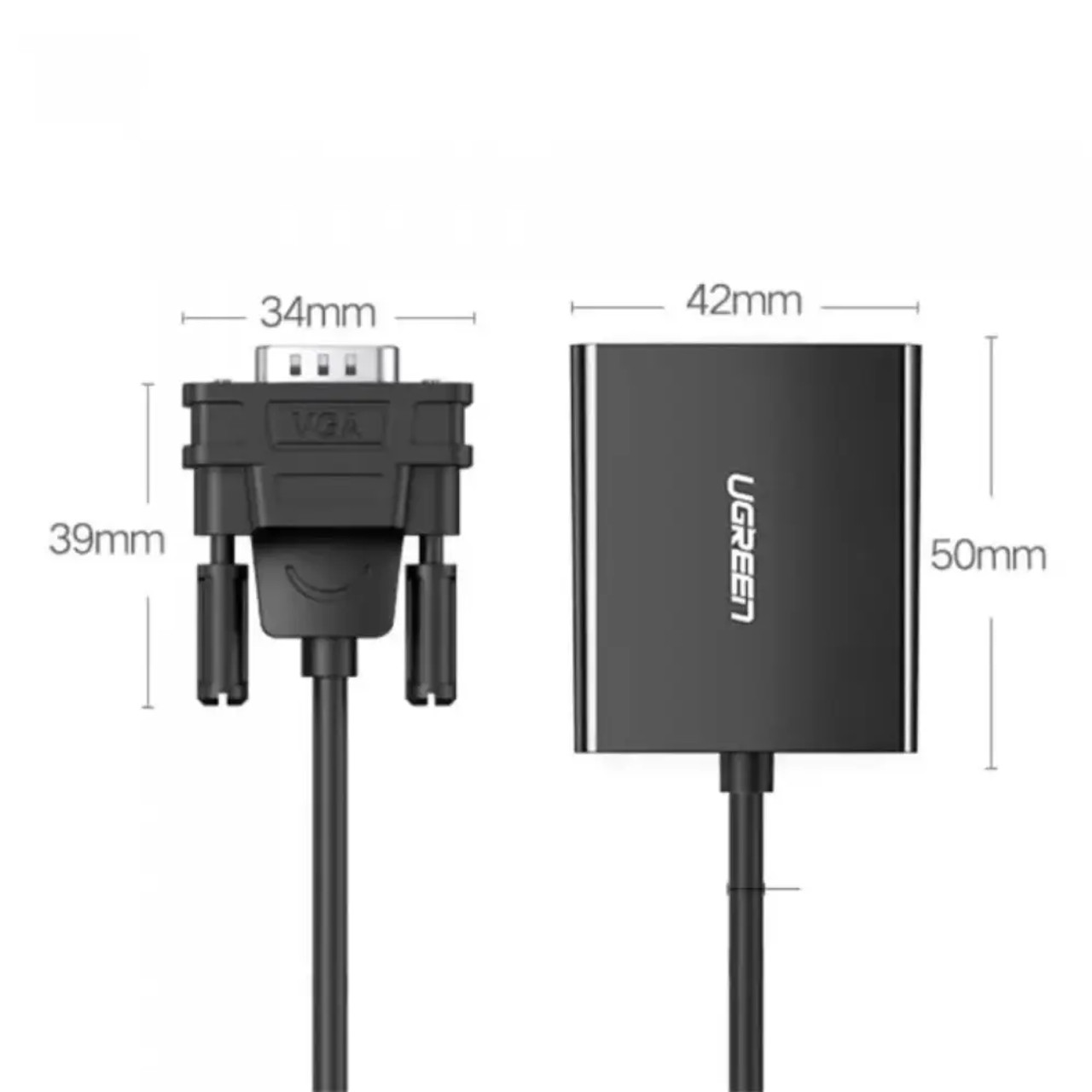 Cable Adaptador Conversor Vga A Hdmi + Audio + Usb / Ugreen