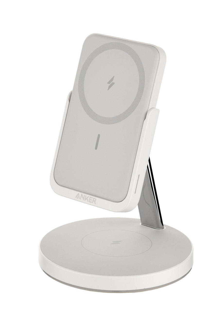 Anker 633 Magnetic Wireless Charger (MagGo), 2-in-1-Ladegerät, 25 W, weiß