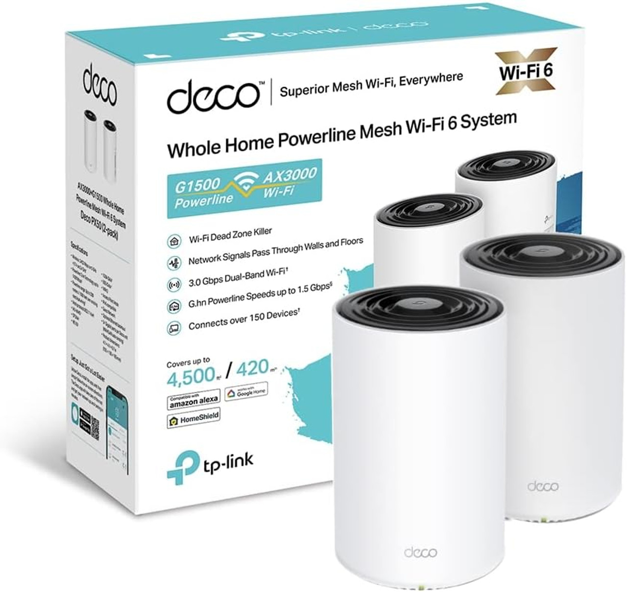 Deco X55, AX3000 Whole Home Mesh WiFi 6 System