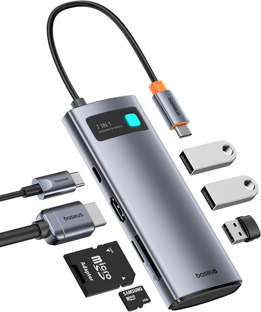 Baseus USB C 7 in 1 USB Hub, AYOUB COMPUTERS