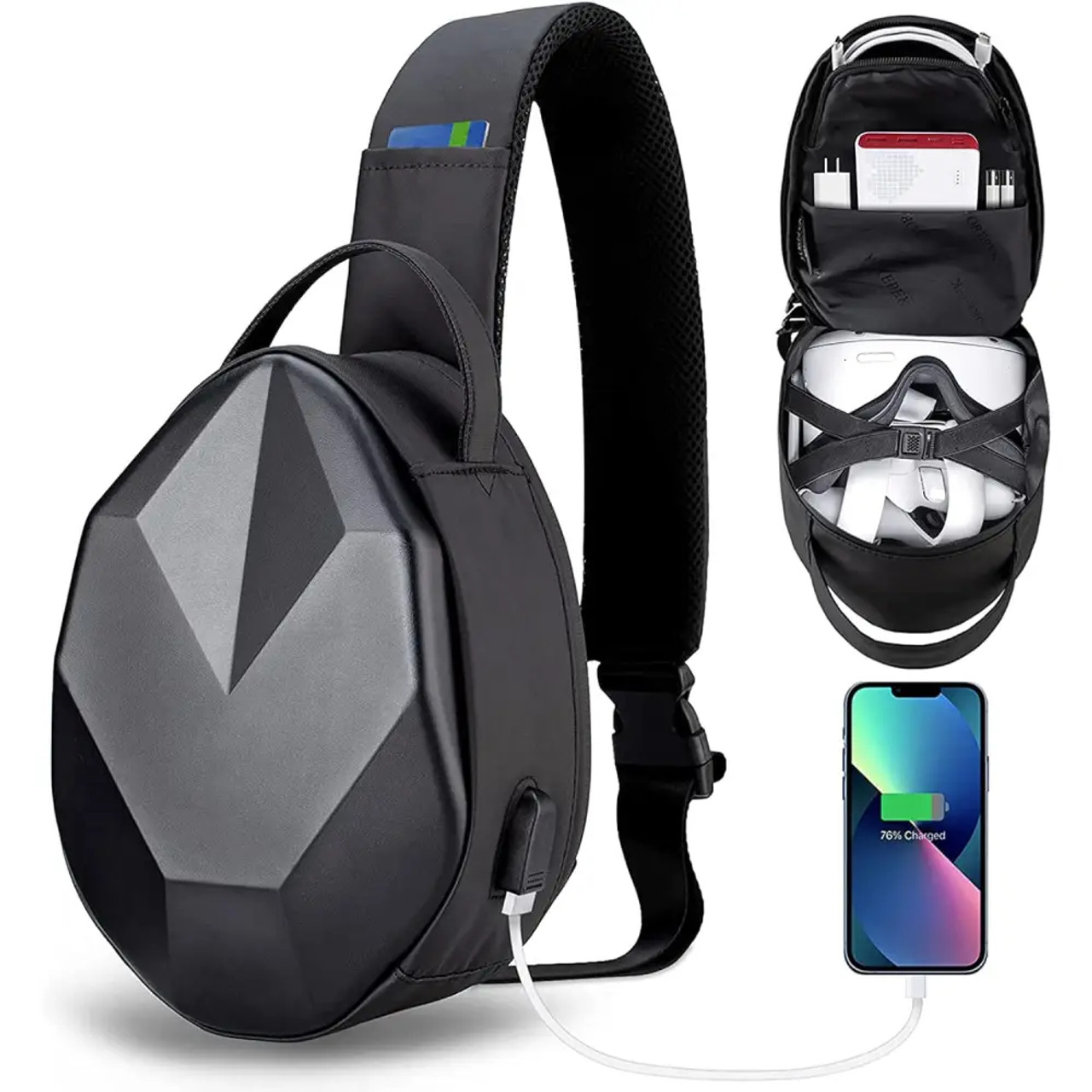 Compact Hard Carrying Case for Meta Quest 3 VR Headset Lightweight and  Portable Protection, Travel Case Storage VR Gaming Headset and Touch  Controller