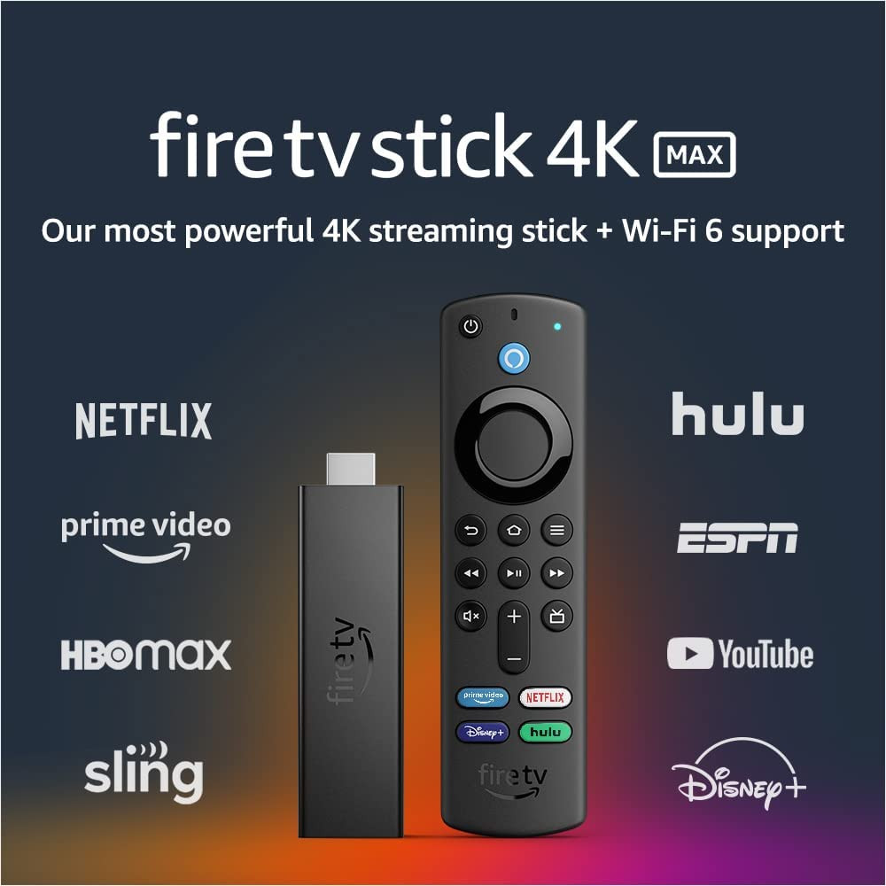 Fire TV Stick 4K Max streaming device, Wi-Fi 6, Alexa Voice Remote