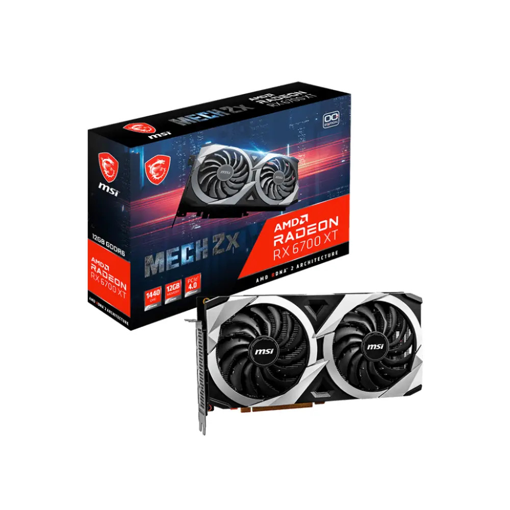 Ｍ MSI Gaming Radeon RX 6700 XT 12GB GDDR6 OC Graphics Card ( MECH 2X