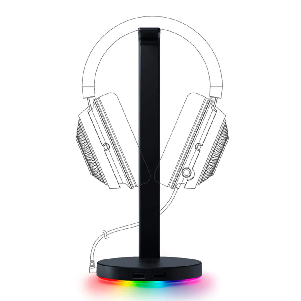 Razer Base Station V2 Chroma - Black - Headset Stand USB Hub