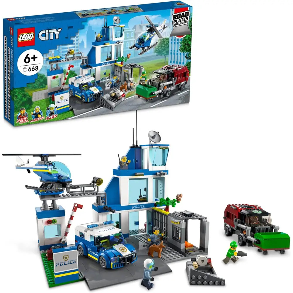 LEGO City Police Station 60316 Building Blocks Police Toys Set