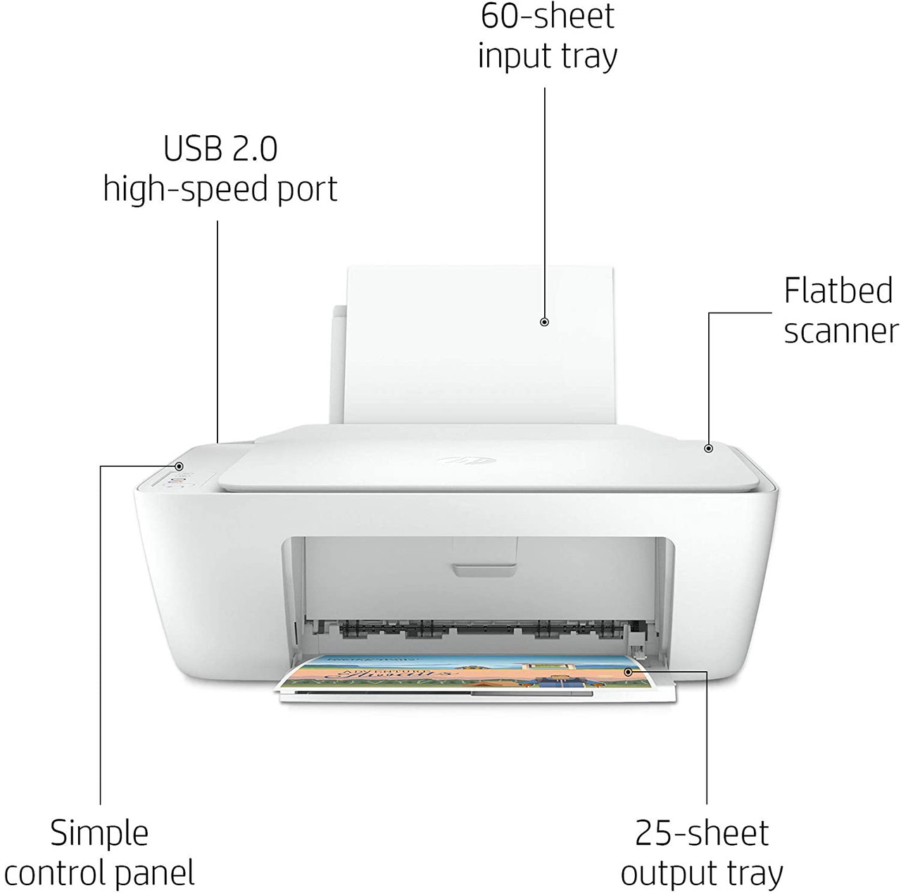 Imprimante Multifonction HP Deskjet 2320 (Blanc) - 7WN42B - Cyber Planet