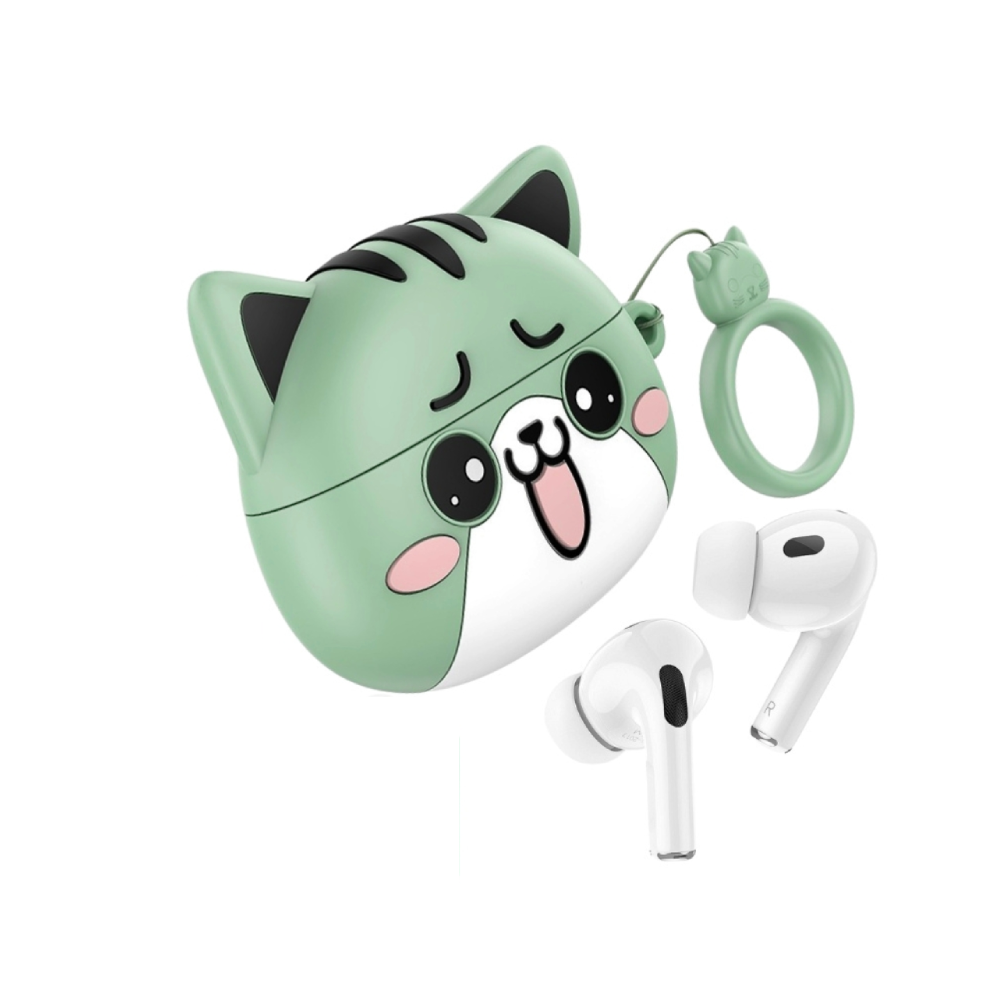 Hoco EW48 True Wireless Bluetooth Earbuds with Silicone Case- Mint