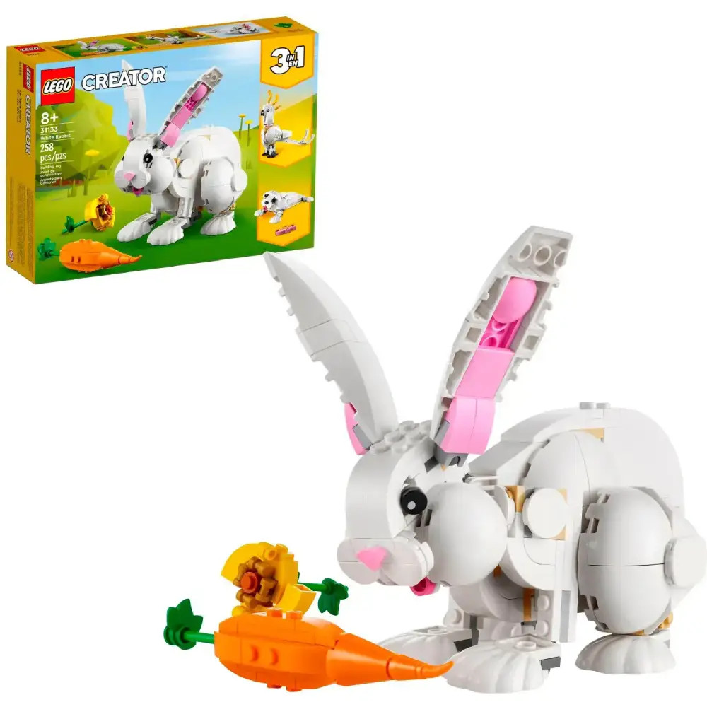 LEGO 6425607 Creator 3 in 1 White Rabbit Animal Toy Building Set | 31133|  AYOUB COMPUTERS | LEBANON