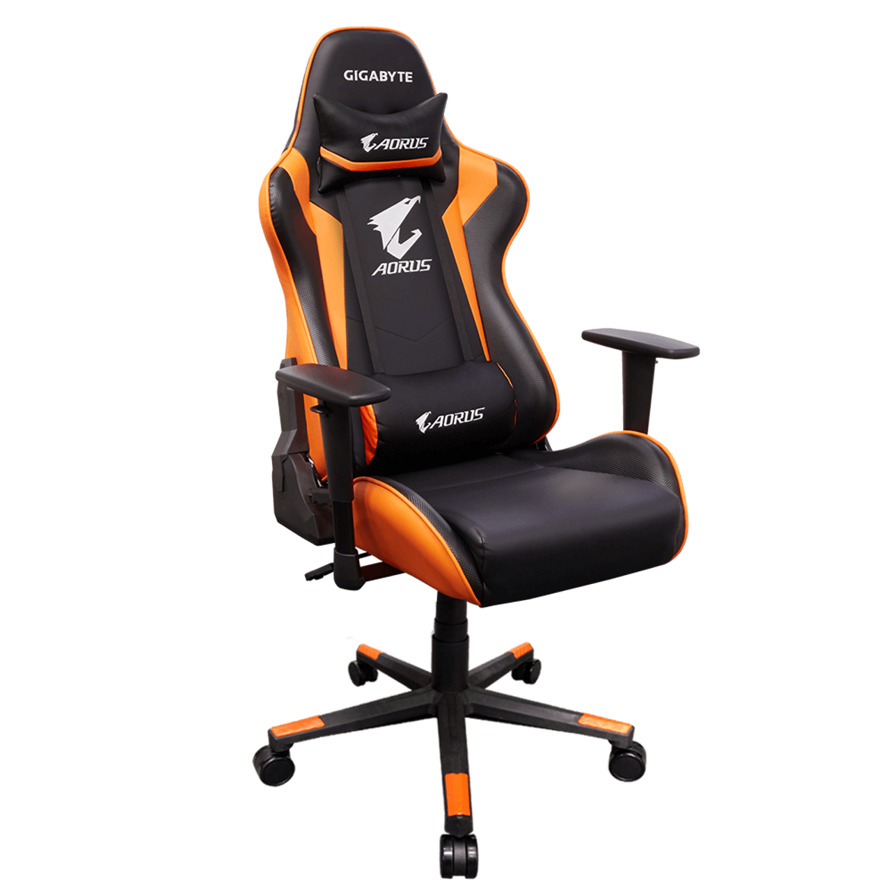 Porodo Gaming Chair With Footrest , Black-Orange, PDX514