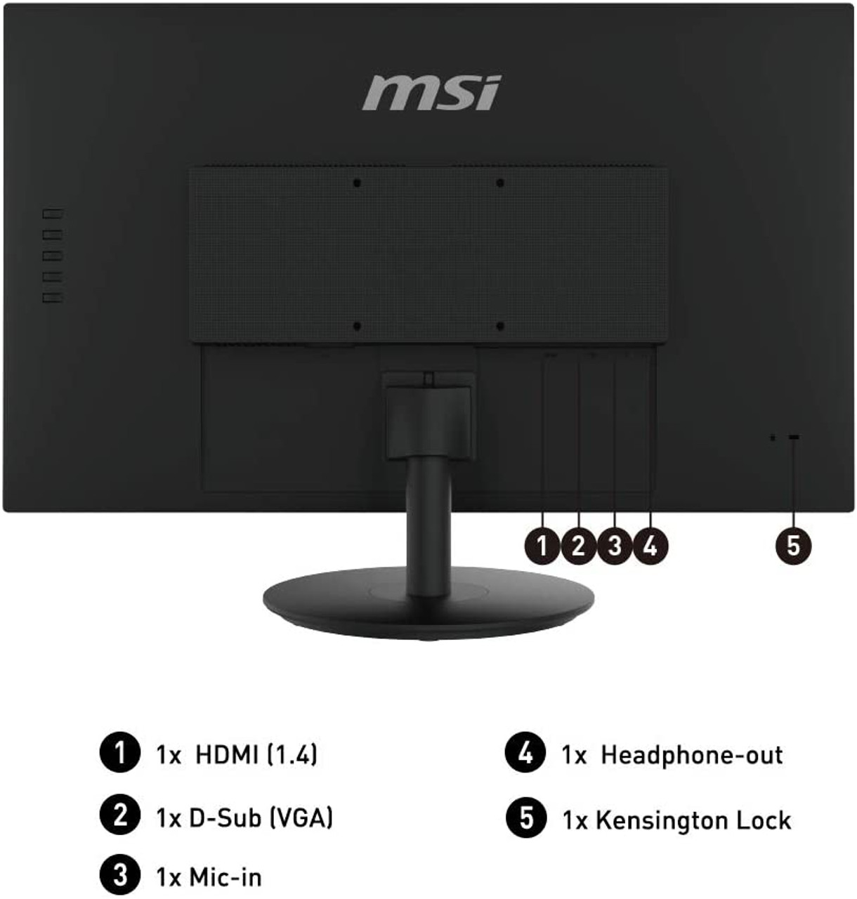 MSI Pro MP271 27 Inch Professional Monitor IPS Full HD (1920 x 1080) 75Hz  5ms HDMI VGA Integrated Speaker Anti-Glare Anti-Flicker Less Blue Light TÜV  Certified VESA Mount AYOUB COMPUTERS| Lebanon