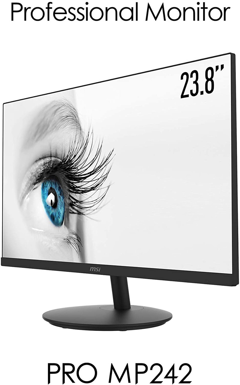 MSI Pro MP242 23.8 Inch Professional Monitor, IPS, Full HD (1920 x