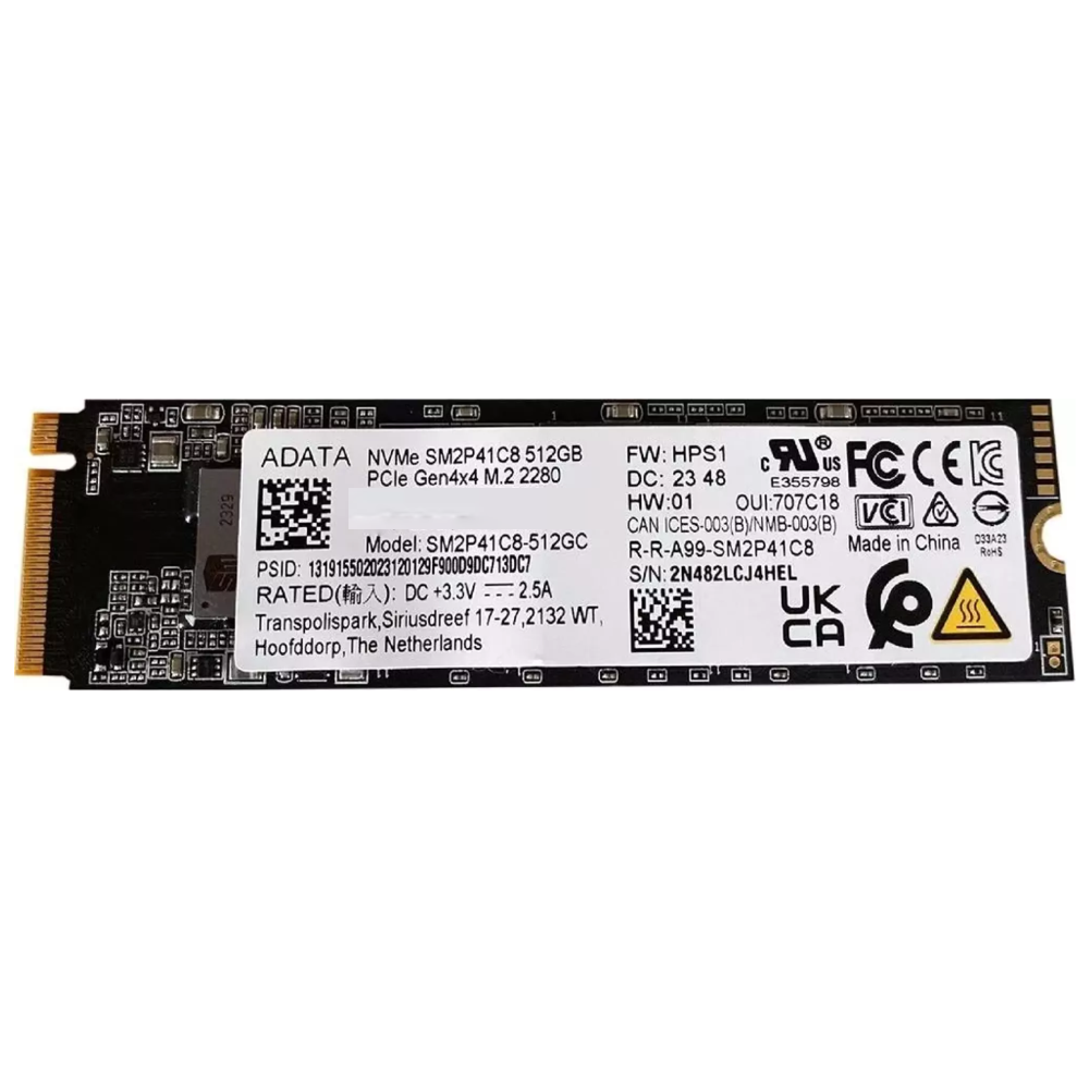 Adata 512GB NVMe PCIe Gen4x4 M.2 2280 Solid State Storage