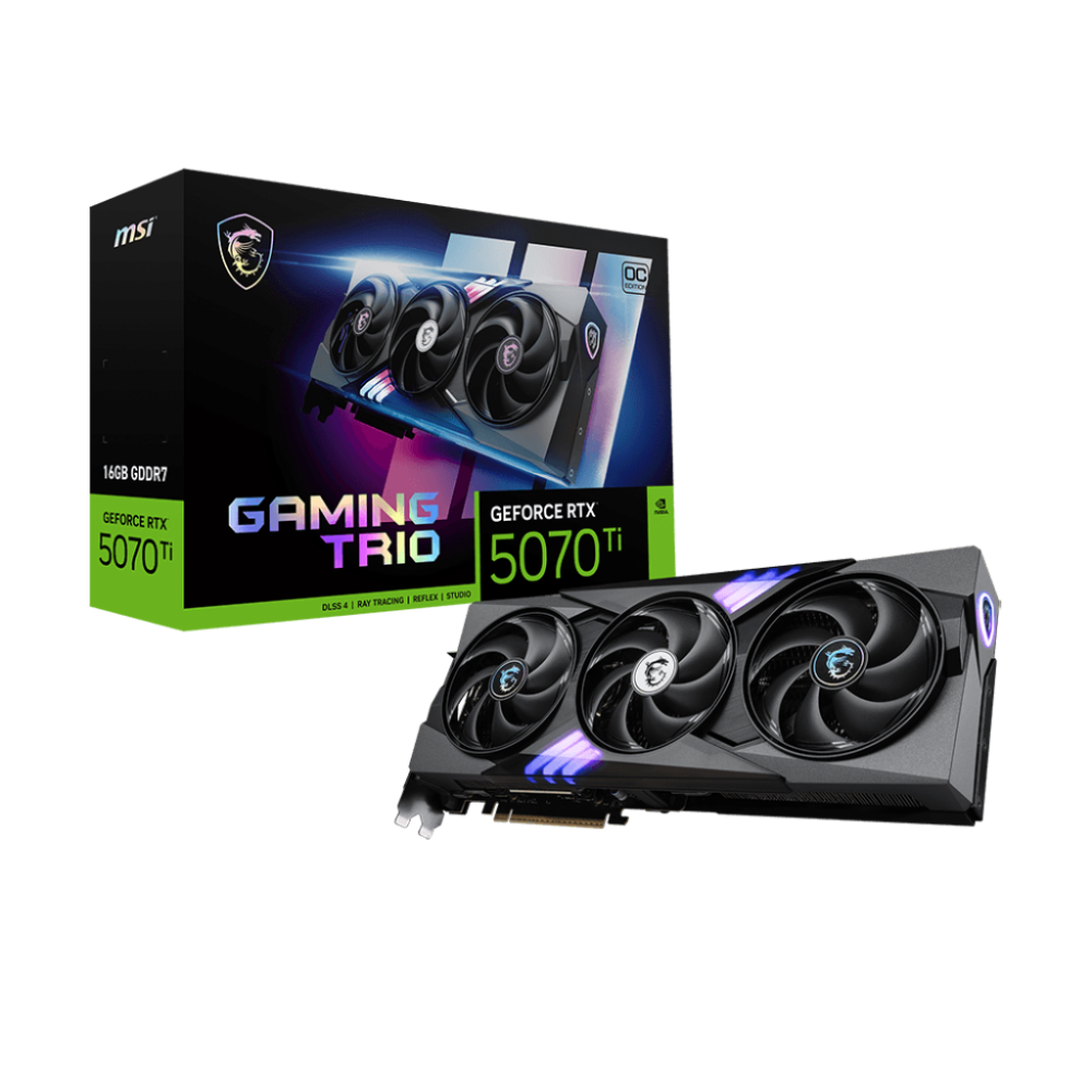 <新品未使用品>GeForce RTX 5070 GAMING TRIO OC MSI GeForce RTX 5070 Ti Gaming Trio Plus OC – 16GB GDDR7, PCIe Gen