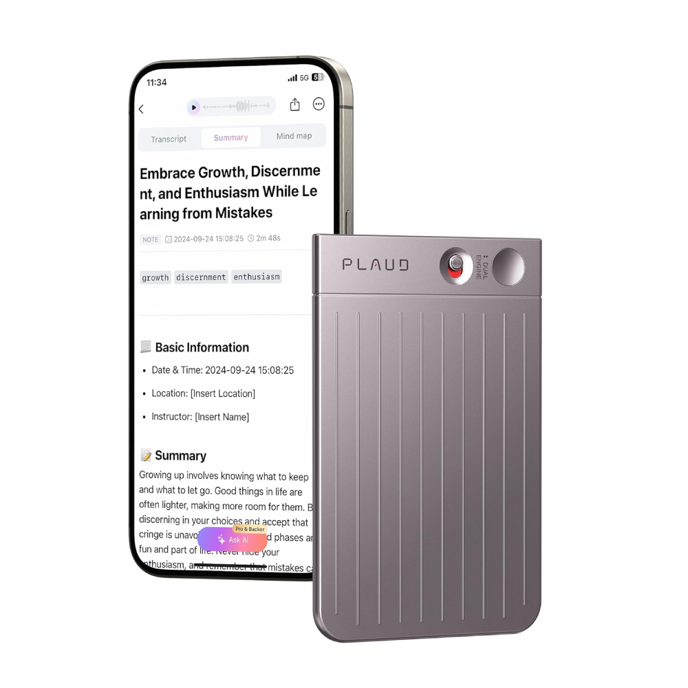 PLAUD Note 64GB AI Voice Recorder - Starlight