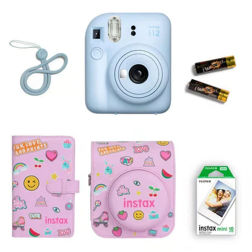 Fujifilm Instax Mini 12 Gift Box Instant Camera Bundle Blue