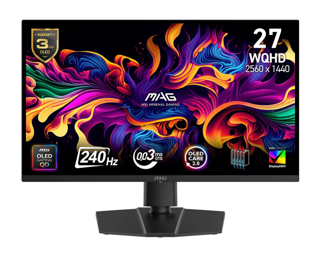 MSI MAG 273QP X24 26.5-Inch QHD (2560×1440) QD-OLED 240Hz Gaming Monitor