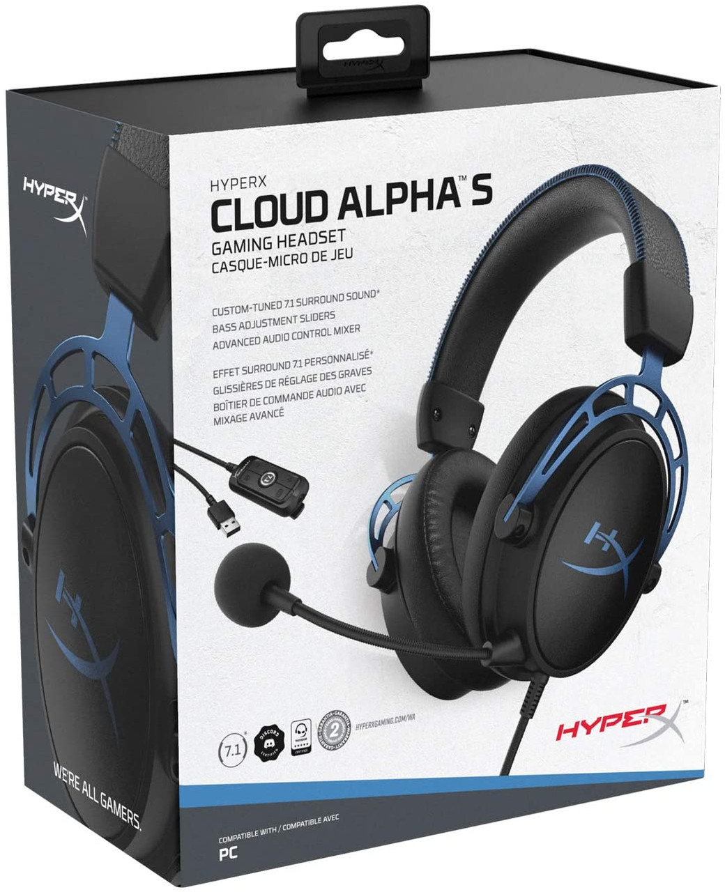 HyperX Cloud Alpha S - Gaming Headset (Blue) | HX-HSCAS-BL/WW 