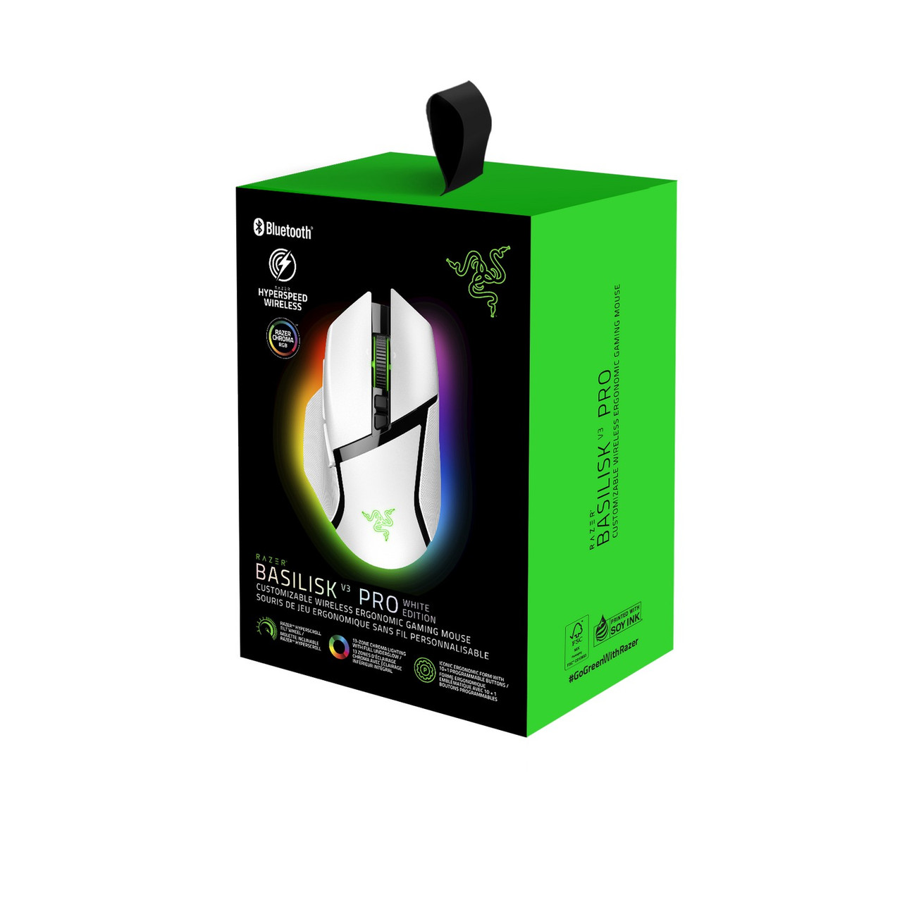 Razer Basilisk V3 Pro Wireless Gaming Mouse – White | RZ01
