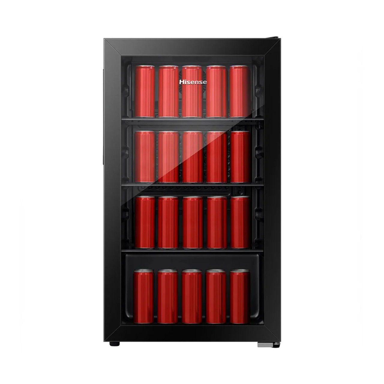Hisense Beverage Cooler 4.5 Cu.Ft Glass Door 113 Bottles Silver