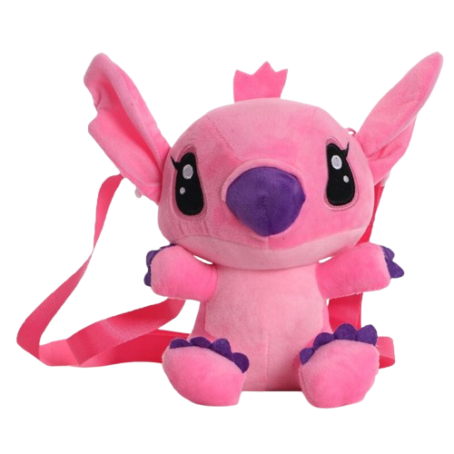 Angel Plush Backpack 30 cm Pink Alien Soft Toy Bag CVD-96CC