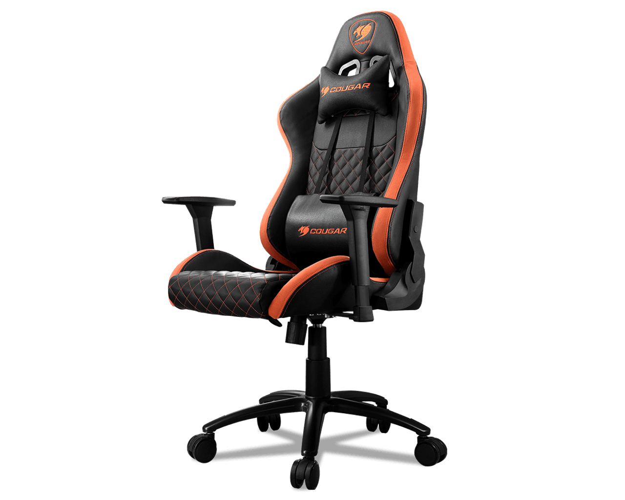 Gaming chair Cougar Armor S black computer, up to 120 kg, PU leather, 4D,  180°