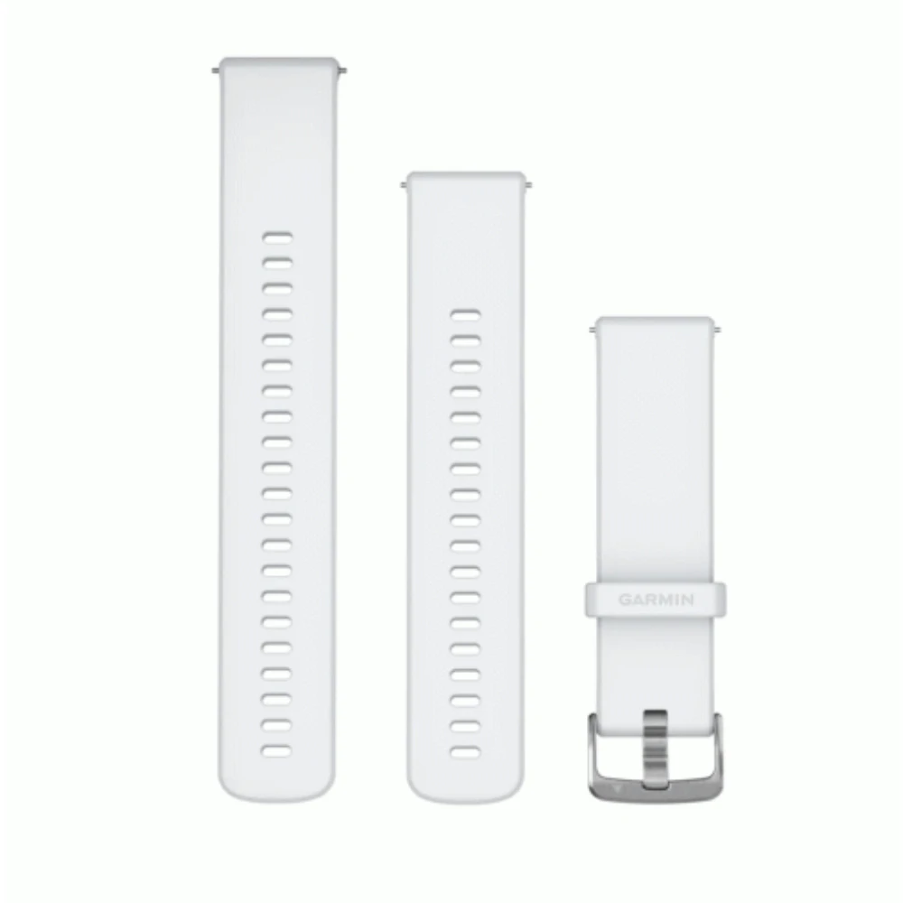 Quick Release Bands (22 mm) - Whitestone with Silver Hardware
