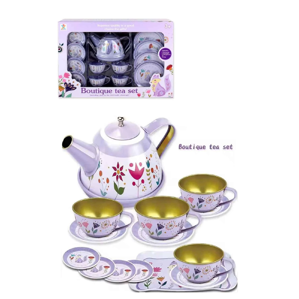 Fake Tea Set Boutique Tea Set Kids Pretend Tea Play Set – 13 Pieces | 966-A16 ...